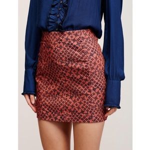 Free People Modern Femme Printed Mini Skirt